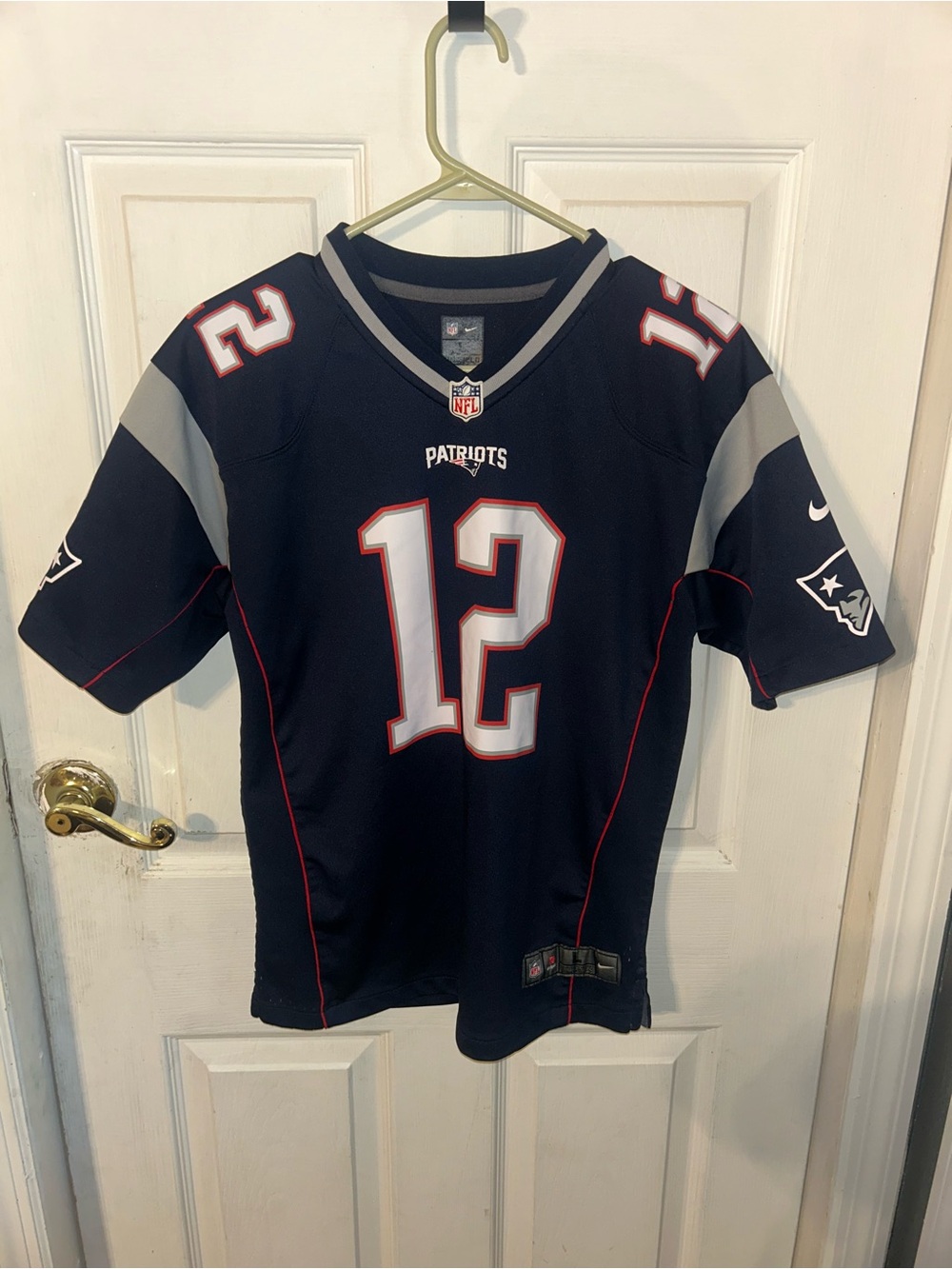 New England Patriots Tom Brady TB12 Nike On Field NFL Football Jersey Youth L